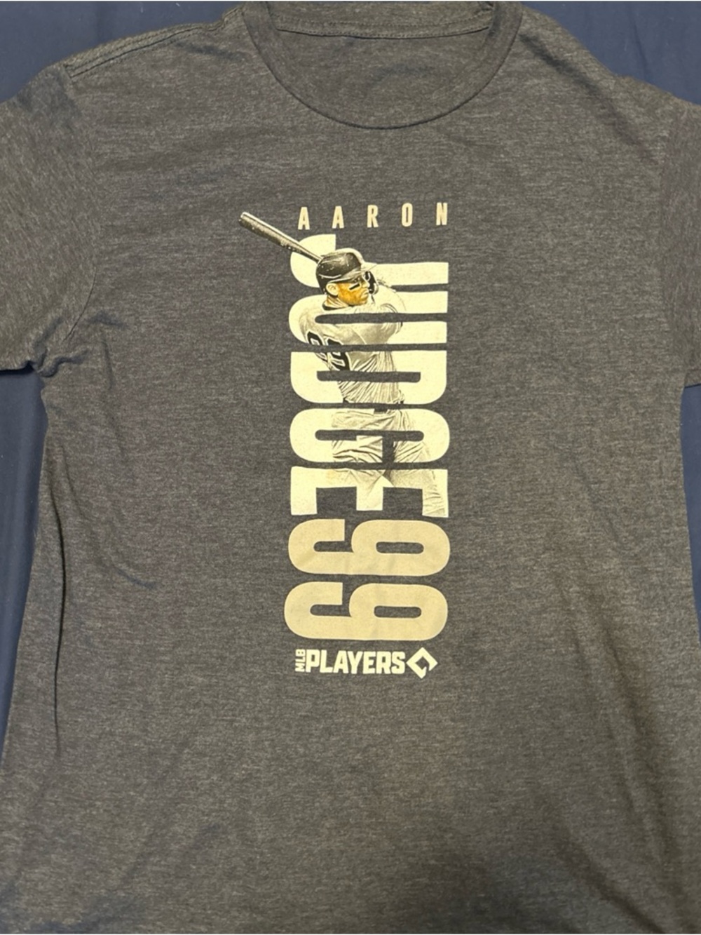 Gray Short Sleeve Graphic Tee - Aaron Home Run Design
